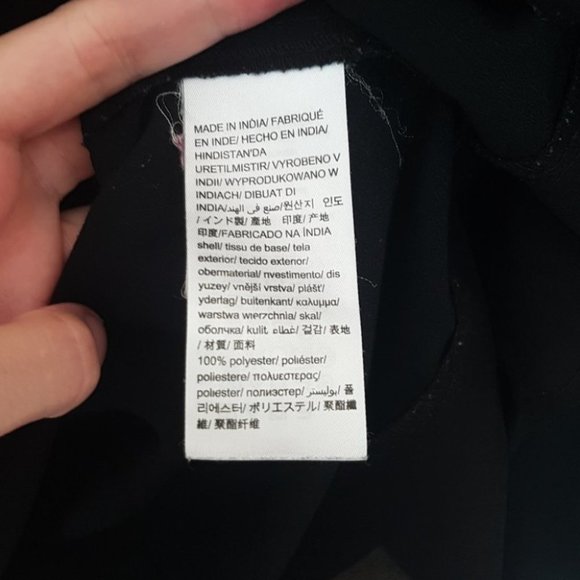 Calvin Klein black crepe 3/4 zip tunic blouse - Picture 5 of 6